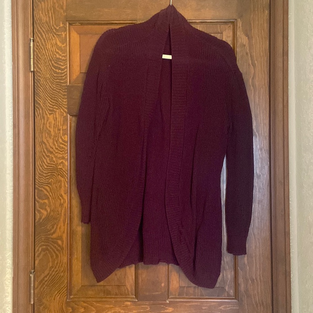 Maroon cardigan